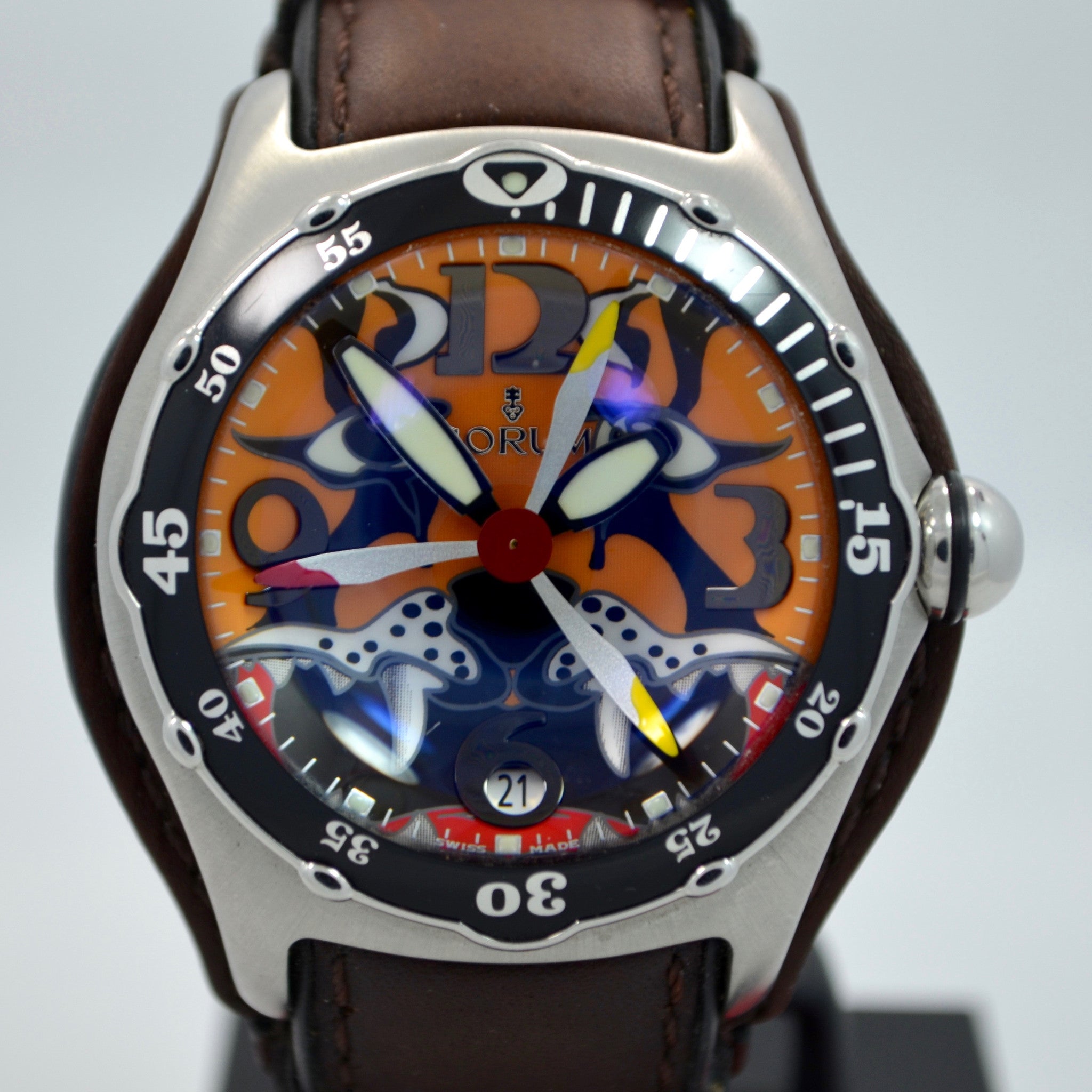 CORUM BUBBLE DIVE BOMBER TIGER AUTOMATIC LIMITED EDITION 82.180.20