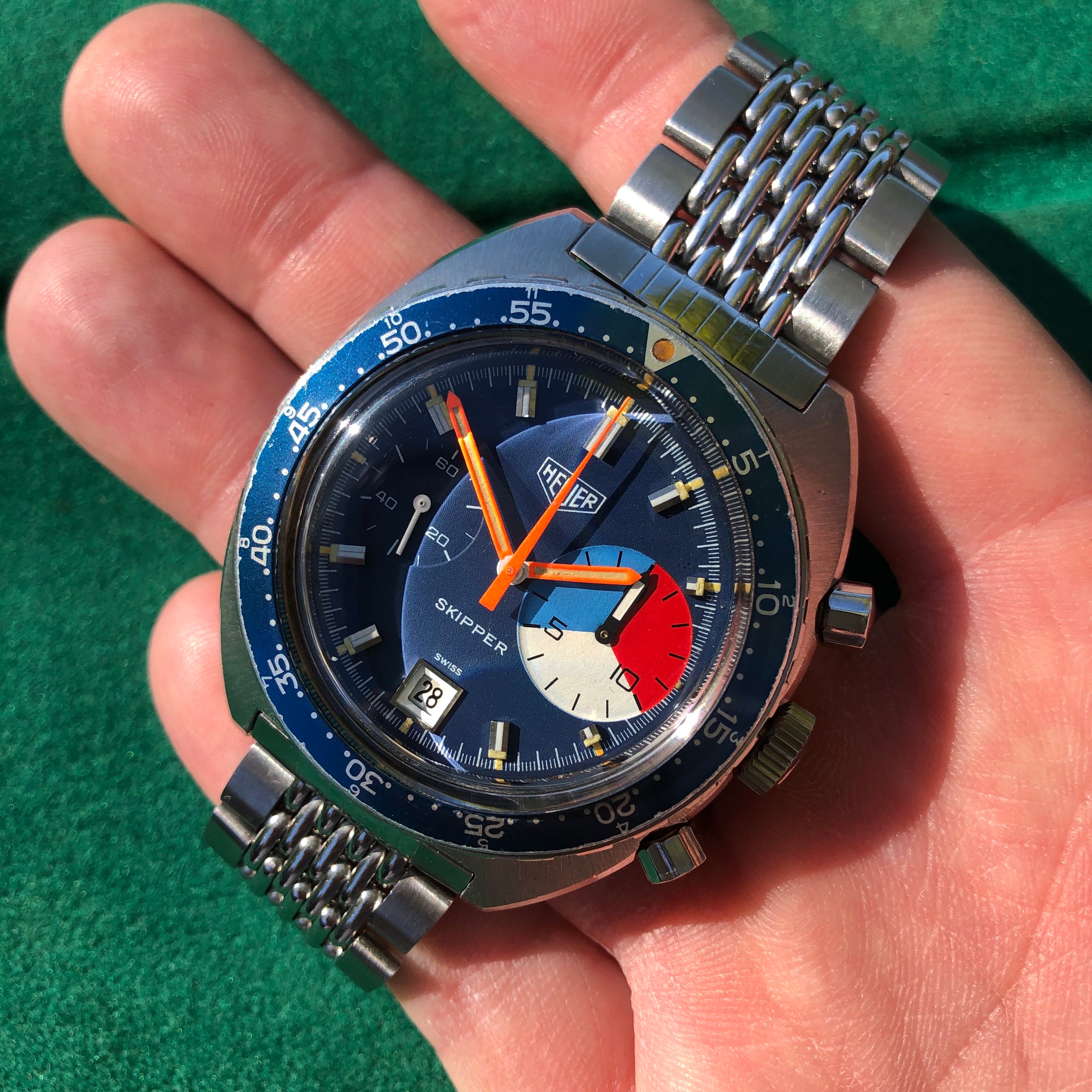 Heuer Vintage 1975 HEUER 3006 Valjoux 7734 Chronograph for