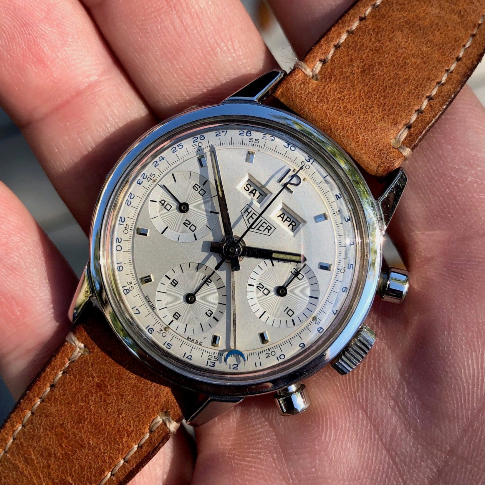 Tag Heuer Vintage Heuer Chronograph With Valjoux 72 Movement