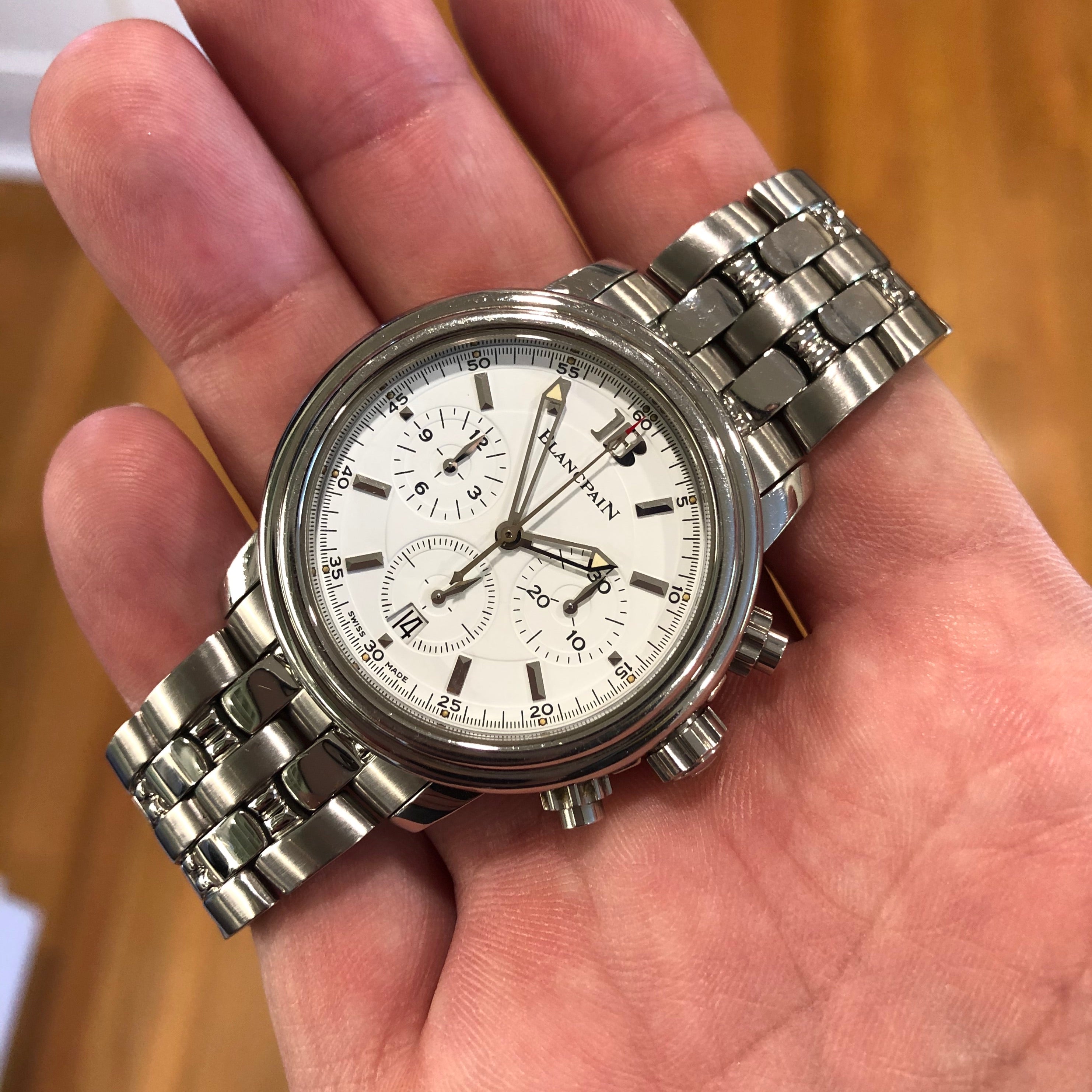 Blancpain Stainless Steel 2185 Automatic 38mm Chronograph