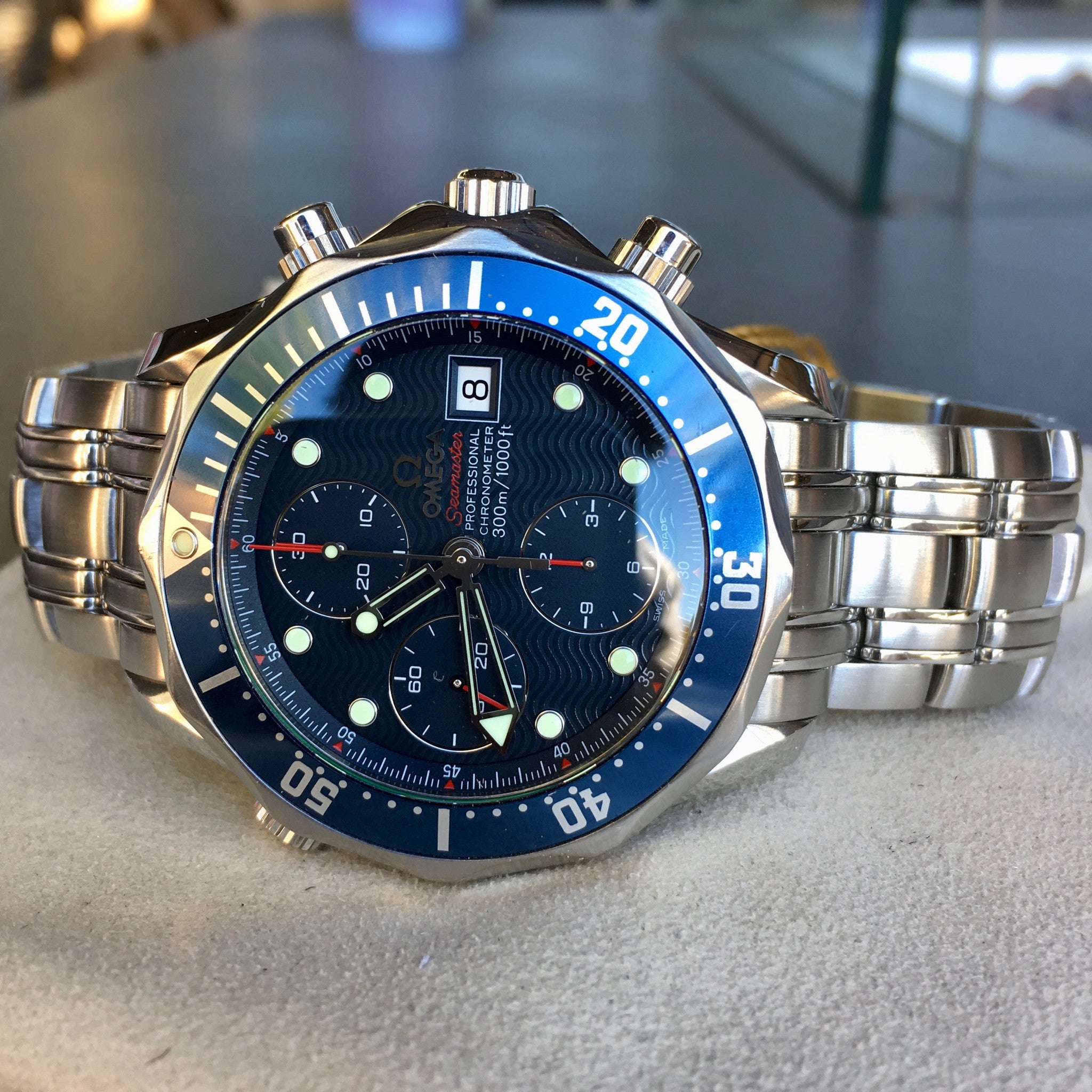 Omega Seamaster 2225.80 Professional Chronograph James Bond Full Set Watch HASHTAGWATCHCO