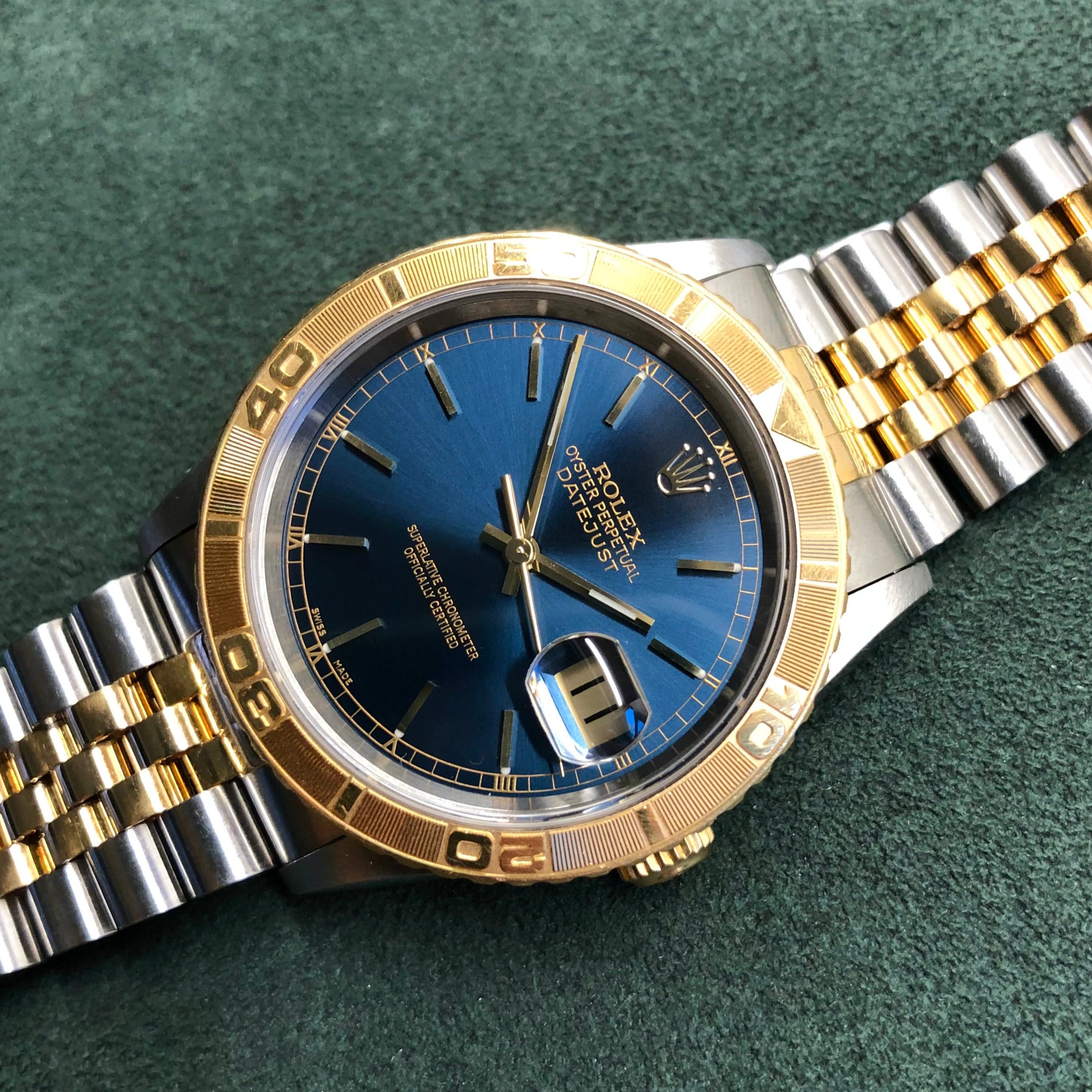 Rolex turn o online graph blue