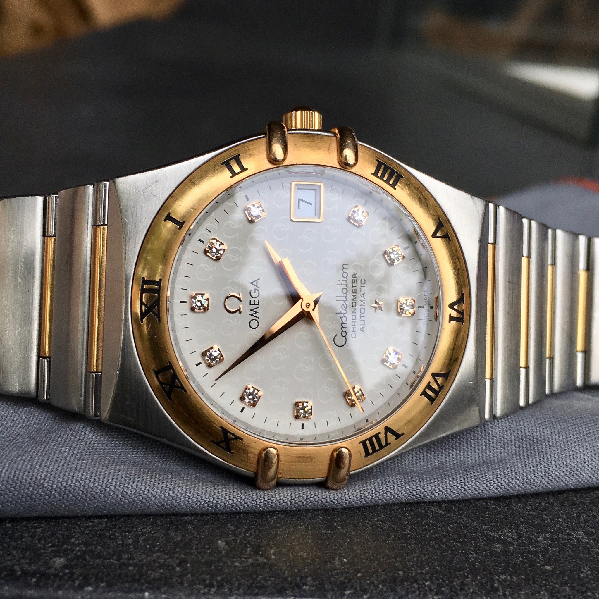 Omega Constellation 50th Anniversary Automatic Diamond 18K Steel