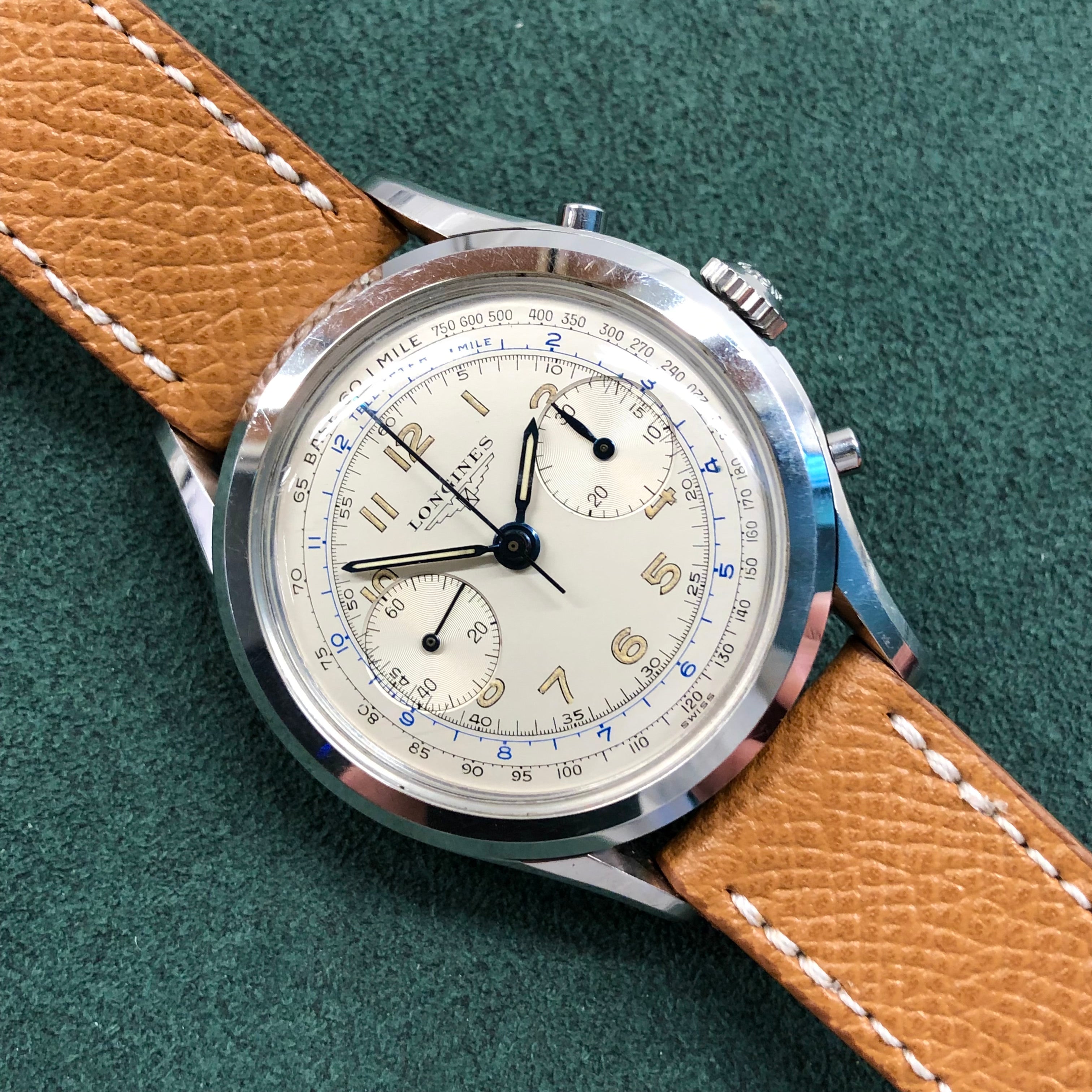 1963 Longines 6592 Stainless Steel 30CH Chronograph Vintage