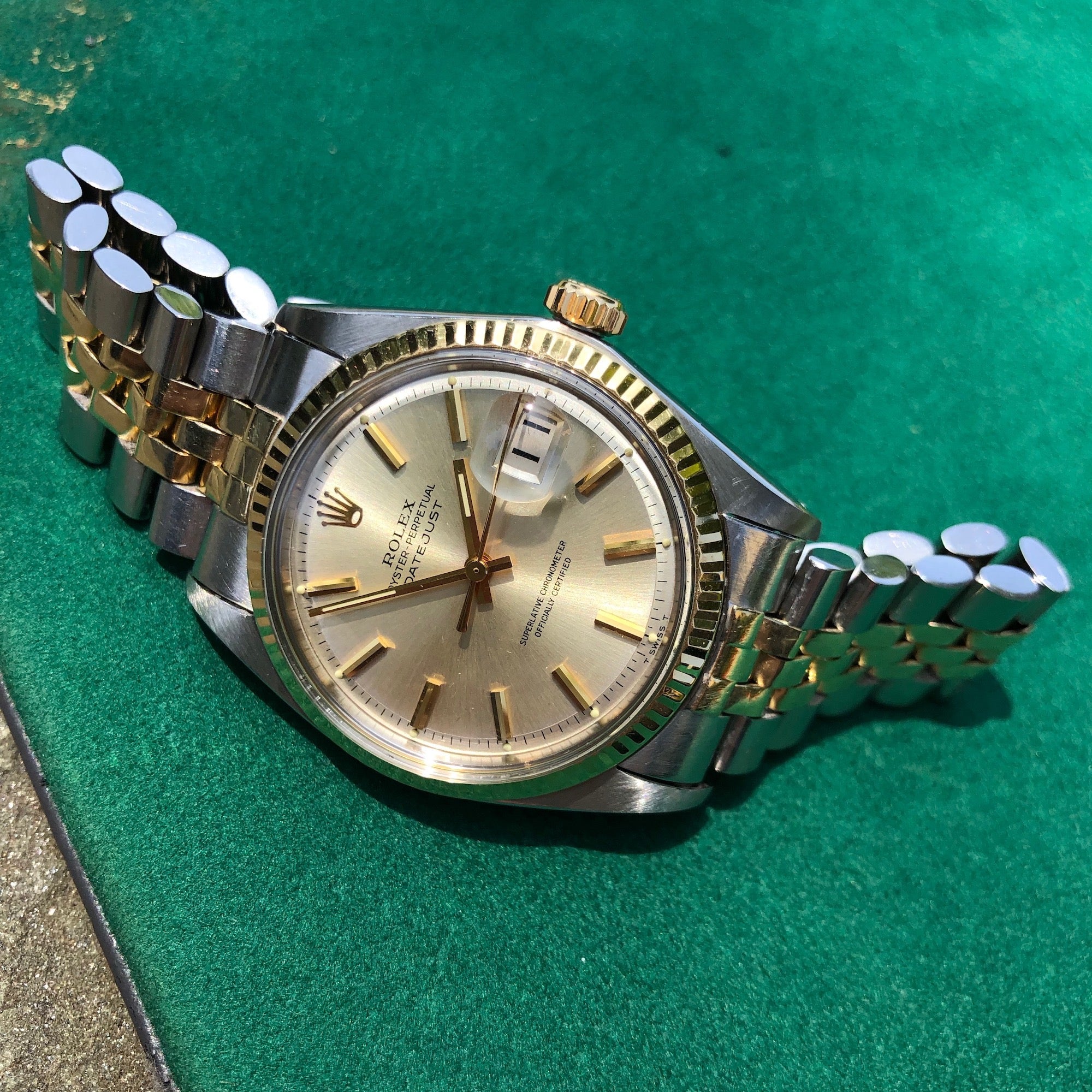 Vintage Rolex Datejust 1601 Steel Gold Two Tone Jubilee Silver Automatic  Wristwatch Circa 1967