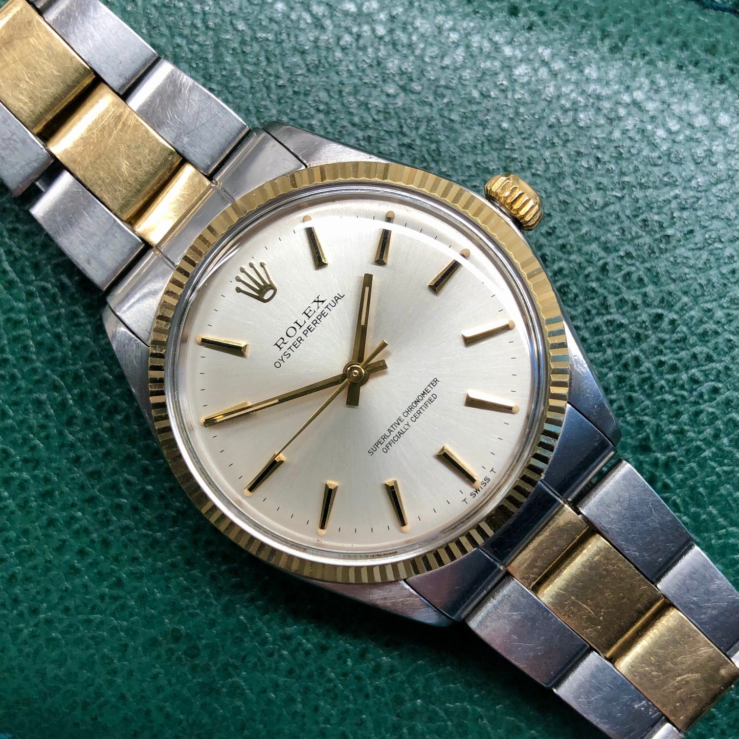 1970 Rolex Oyster Perpetual 1005 Two Tone Automatic Wristwatch - Hashtag Watch Company