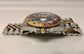 1985 Rolex GMT MASTER 16753 Root Beer Two Tone Steel and Gold Jubilee Nipple Dial Wristwatch with Box and Papers