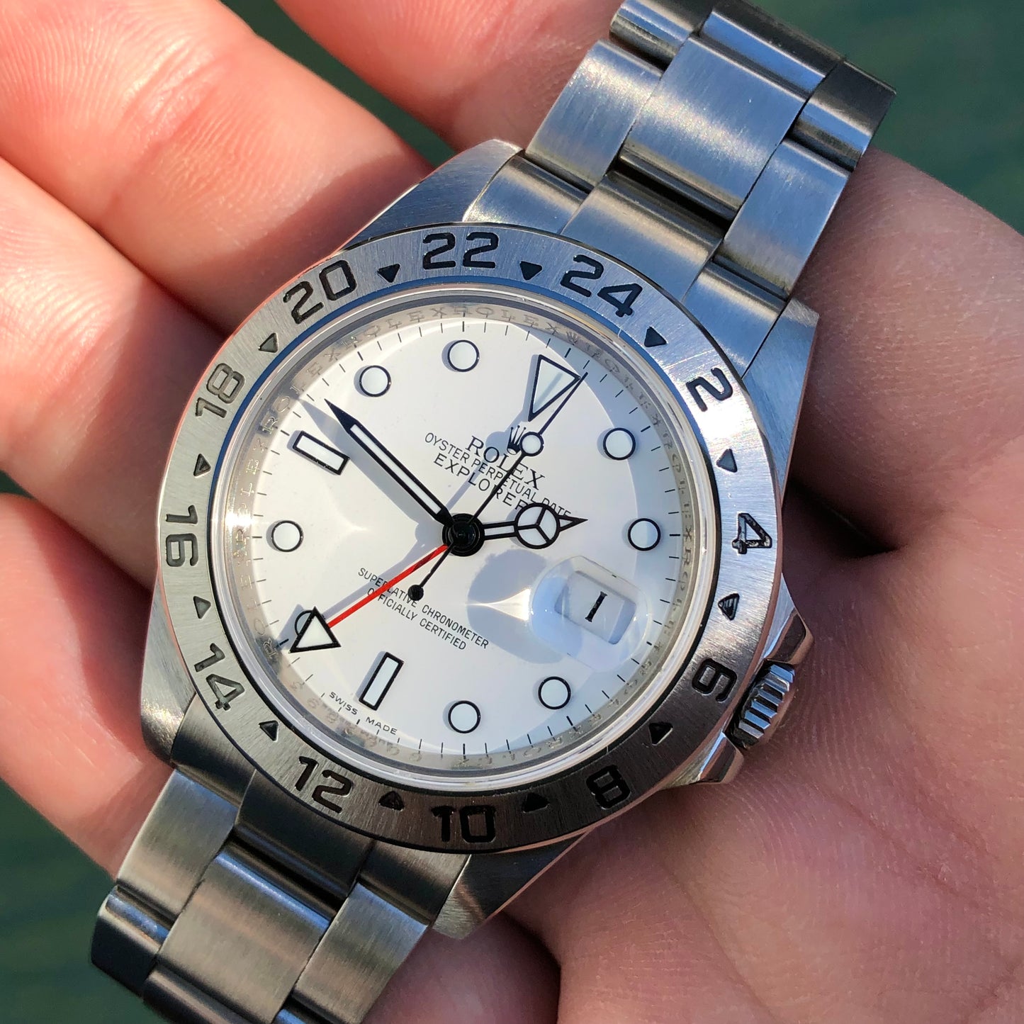 2010 Rolex Explorer II 16570 White Dial Caliber 3186 Oyster Perpetual Steel Wristwatch - HASHTAGWATCHCO