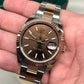 2024 Rolex Datejust 126331 Chocolate Rose Gold Fluted 41mm Two Tone Oyster Wristwatch with Box and Papers