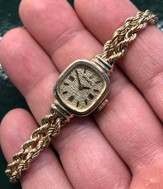 1954 Rolex Ladies Dress 8444 14K Yellow Gold Dress Cocktail Wristwatch