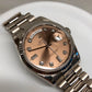 2000 Rolex President 118239 Day Date 18K White Gold Bronze Diamond Roman Dial Wristwatch - Hashtag Watch Company