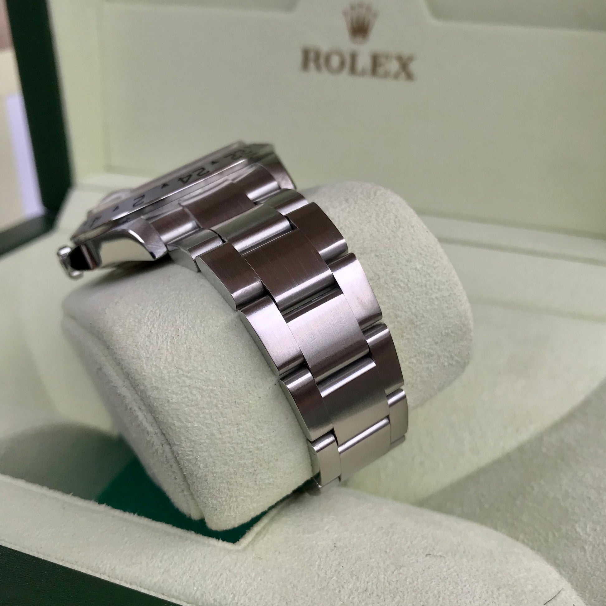 Rolex Explorer II 16570 Stainless Steel GMT Oyster F Serial Wristwatch Box Papers Circa 2003 - Hashtag Watch Company