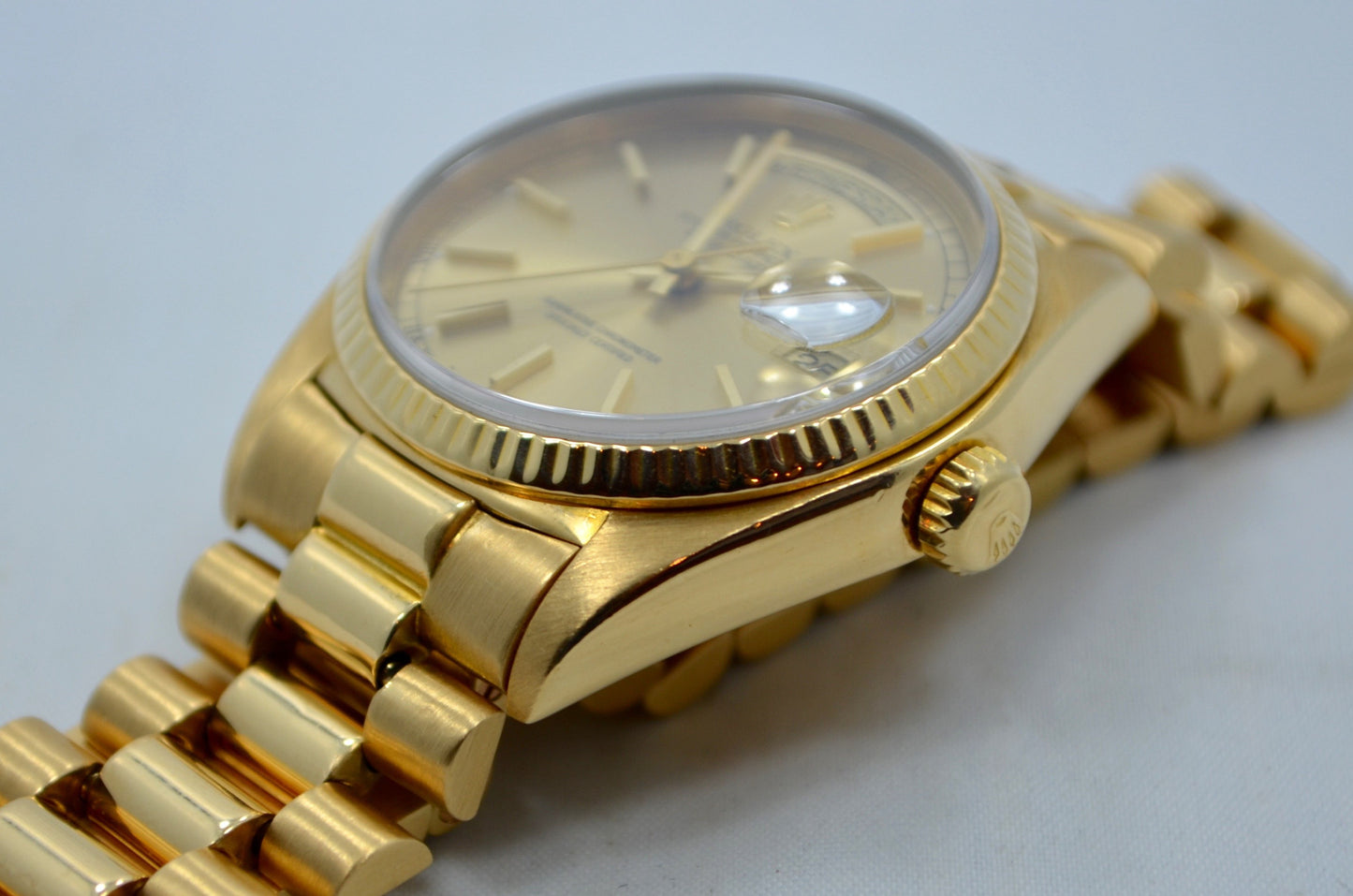 1978 Rolex President Day Date 18038 18K Yellow Gold Wristwatch