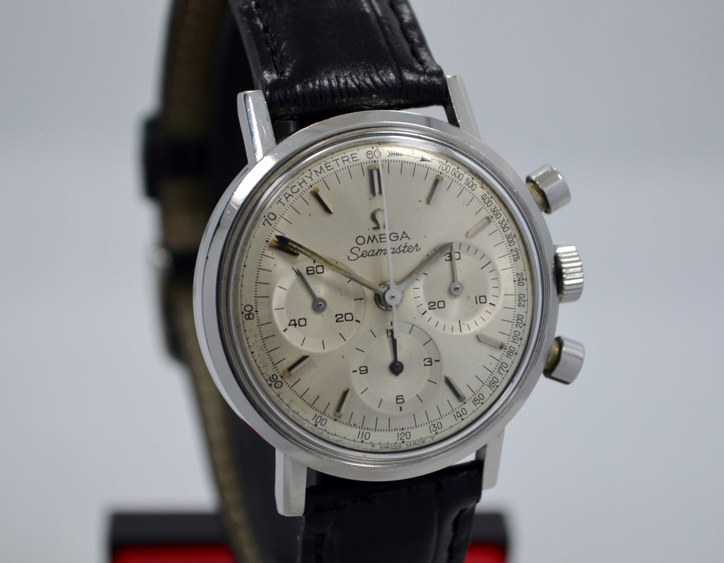 Vintage Omega Seamaster Steel Chronograph Cal. 321 144.005 1967 Watch Box Papers - Hashtag Watch Company