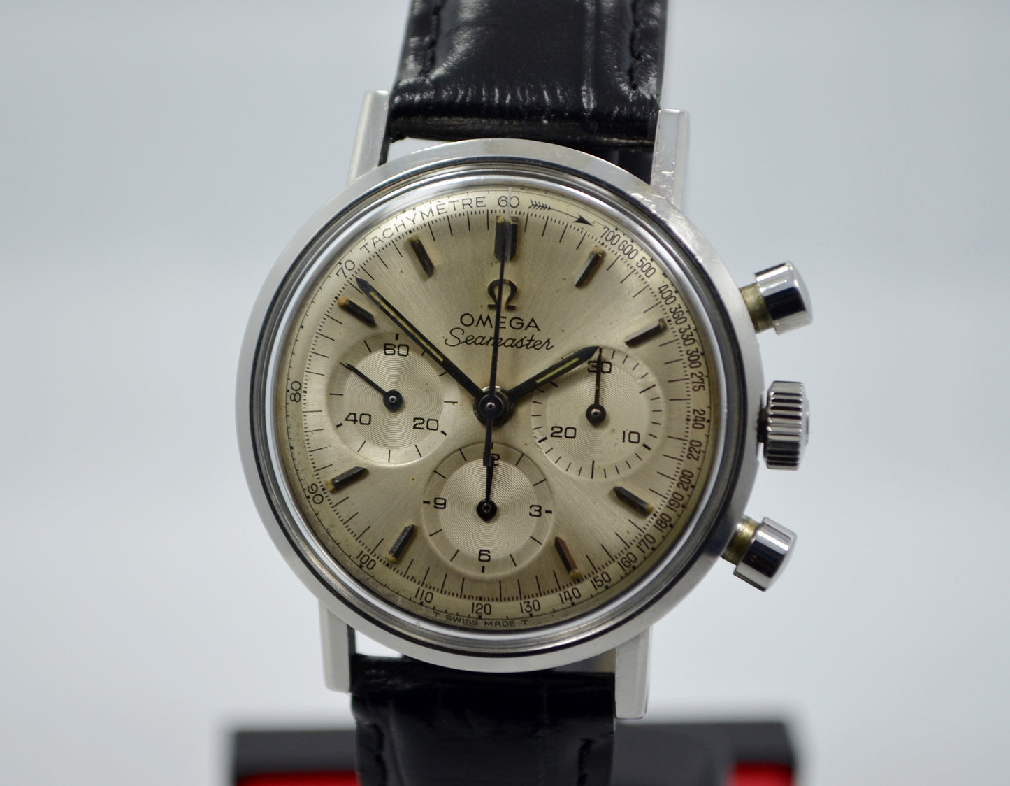 Vintage Omega Seamaster Steel Chronograph Cal. 321 144.005 1967 Watch Box Papers - Hashtag Watch Company