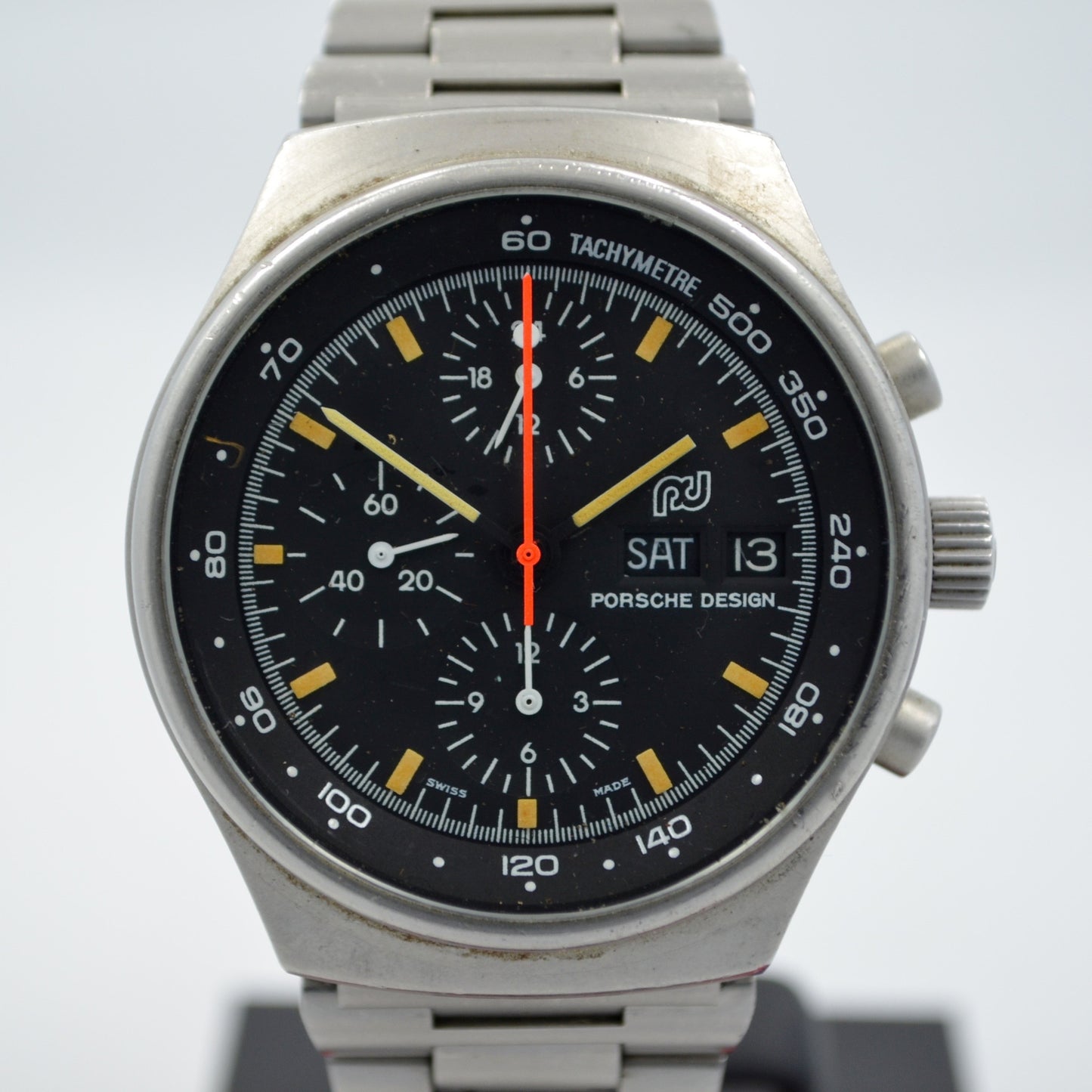 Vintage ORFINA PORSCHE DESIGN 7176 Chronograph Auto Lemania 5100 Steel Watch - Hashtag Watch Company