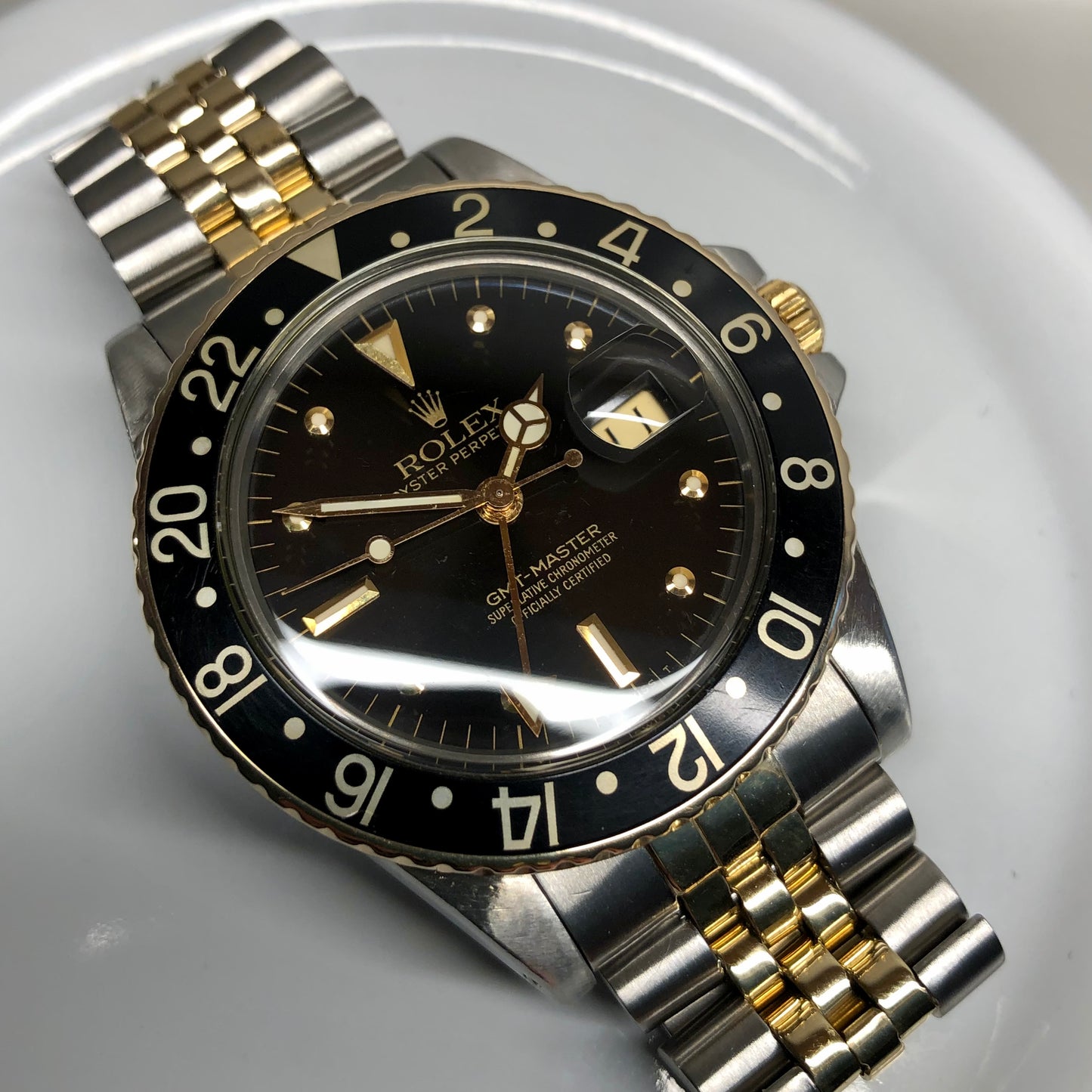 1979 Rolex GMT MASTER 16753 Two Tone Jubilee Nipple Dial Tropical Wristwatch - Hashtag Watch Company