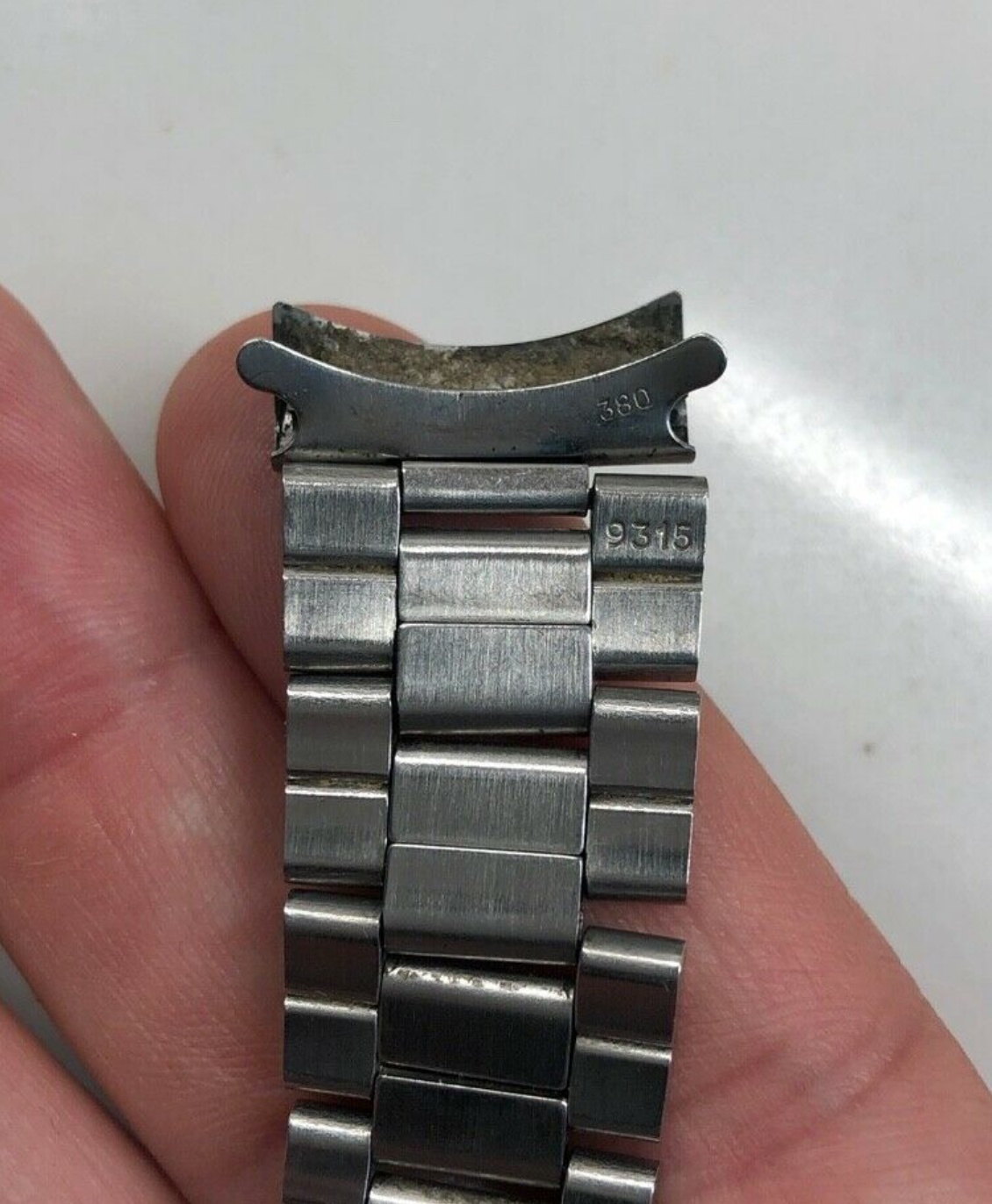 Vintage Rolex Steel Swiss Folded Fliplock Oyster 9315 Bracelet 380 Ends 20mm - Hashtag Watch Company